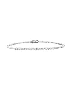 Diamond White Gold Half Tennis Bracelet