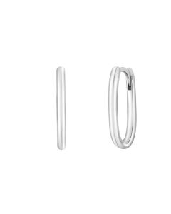 White Gold Hoop Earrings