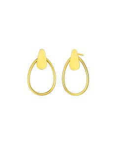 916 Gold Oval Earrings