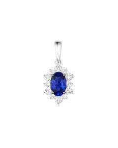 Regal Bloom Sapphire Pendant