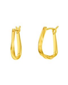  916 Gold Sleek Drop Earrings