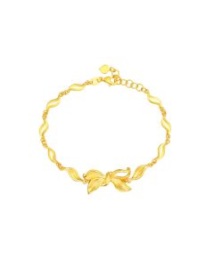 916 Gold Floral Bracelet