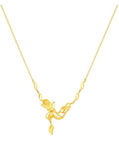 916 Gold Floral Necklace