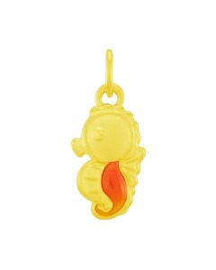 999 Gold Bao Bei Seahorse Charm