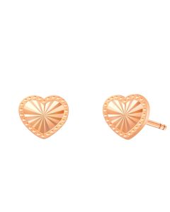 Rose Gold Heart Earrings