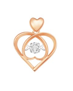 Crossed Hearts Diamond Pendant