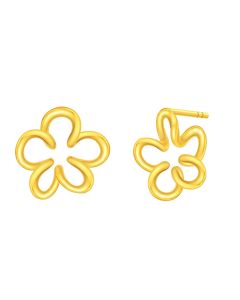 916 Gold Flower Earrings