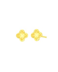 916 Gold Clover Earrings