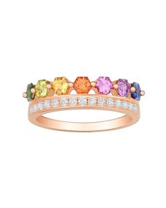 Multi-coloured Sapphire Ring