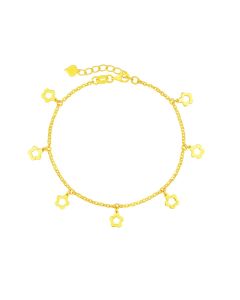 999 Gold Flower Bracelet