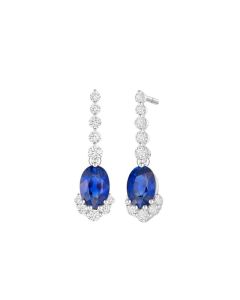 Blue Enchanting Sapphire Earrings