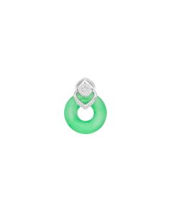 Jade White Gold Diamond Pendant