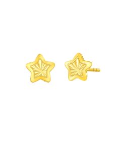 916 Gold Star Earrings