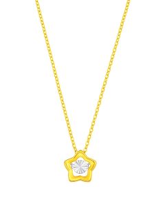 999 Gold Star Twirl Necklace
