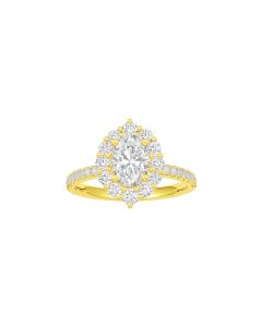 Oval Cut Halo Diamong Ring