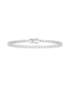 Lab-Grown Diamond White Gold Tennis Bracelet