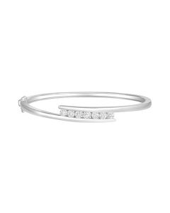 Lab-Grown Diamond Wave Bangle