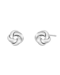 White Gold Knot Earrings