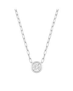 Round Diamond Bezel Necklace