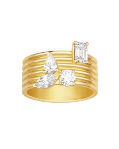 Cigar Radiant Diamond Ring