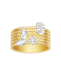 Cigar Oval Diamond Ring