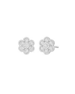 Floral Lab-Grown Diamond Earrings