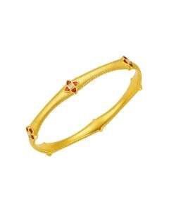 Gu Fa Jin Scarlet Legacy Clover Bangle