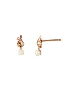 Knotted Pearl Drop Earrings