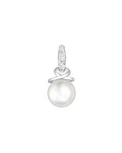 Classic Twist Pearl White Gold Pendant