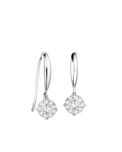 0.50 carat face Diamond 14K White Gold Earrings