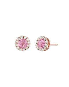 Chroma Halo Pink Sapphire Earrings