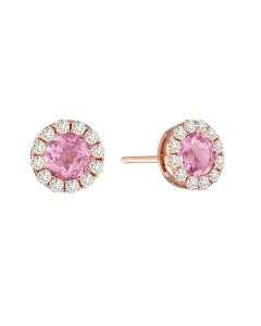 Chroma Halo Pink Sapphire Earrings