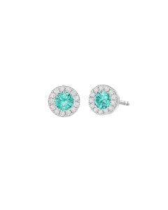 Prestigio Emerald with Diamonds Halo Earrings