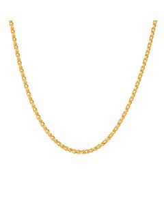 916 Gold 45cm Single Spiga Chain