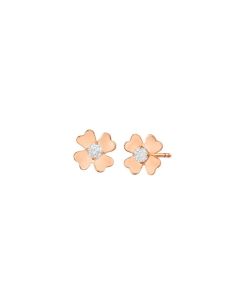 Rose Gold Four Leaf Clover Earring