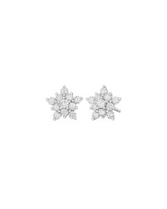 White Gold Star Earring