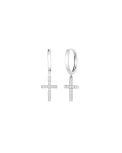 Cross Hoop Earrings