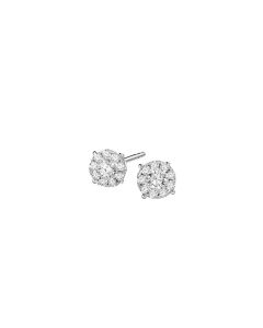 0.50 carat face Diamond White Gold Earrings