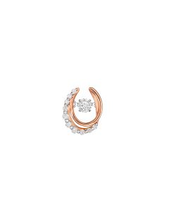 Rose Gold Diamond Crescent Pendant