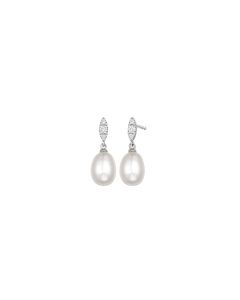 Pearl with Diamonds Swing Earrings