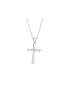 White Gold Diamond Cross Pendant