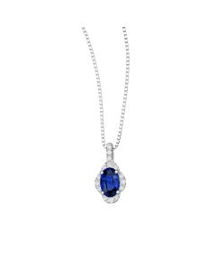BLUE SAPPHIRE CLOVER PENDANT