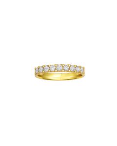 Half Eternity Yellow Gold Wedding Band (Female)