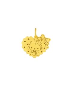 999 Gold Hello Kitty Sanrio Characters Playtime Collection Pendant