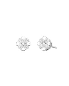 Heartshape Cluster Diamond Earring