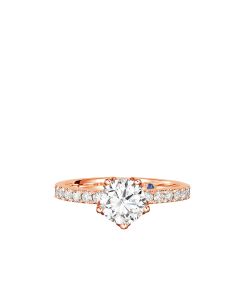 Solitaire Diamond 14K Rose Gold Ring