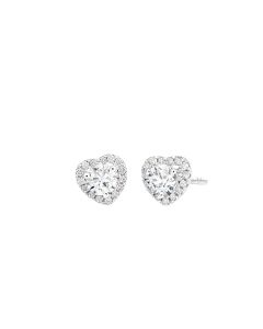 0.44ct Heart Solitaire Earrings