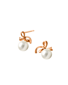 Rose Gold Fresh Water Pearl Earrings
