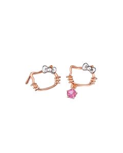 Hello Kitty Diamond & Saphhire Earrings  