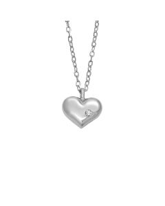 White Gold Heart Necklace